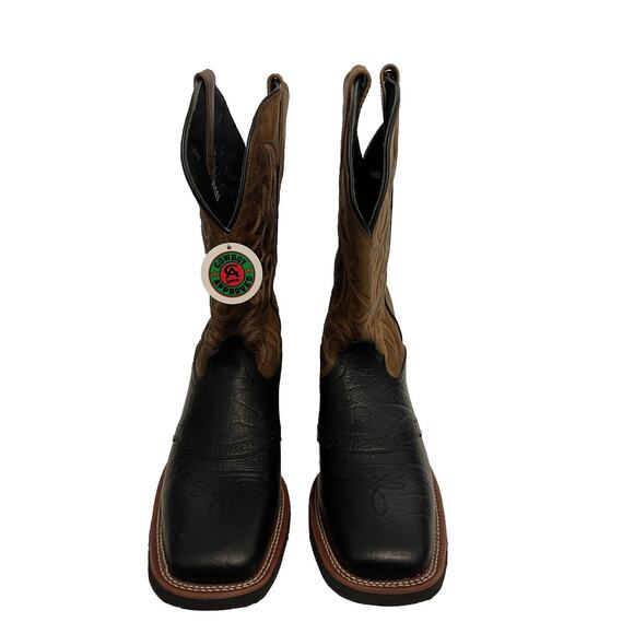 Laredo Topeka Square Toe Cowboy Mens Black, Brown Dress Boots 7824 - Size 12 main image 9